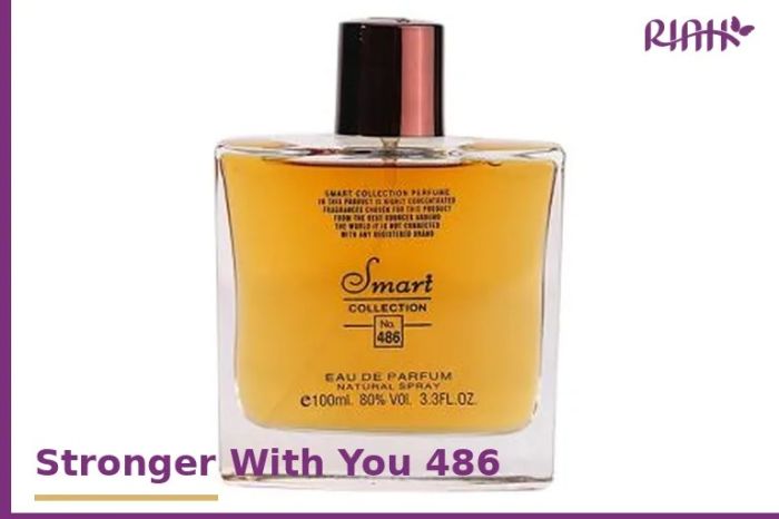 Stronger With You 486 perfume bottle with Optimize Pro purple branding Stronger With You 486 perfume bottle with Optimize Pro purple branding