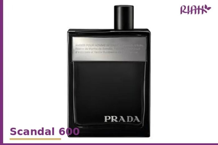 Scandal 600 perfume bottle with Optimize Pro purple branding Scandal 600 perfume bottle with Optimize Pro purple branding
