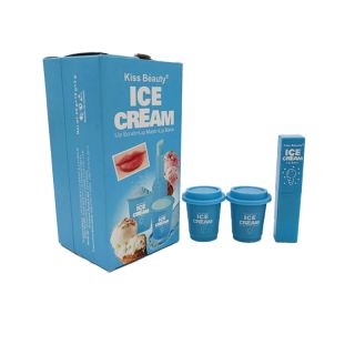 giftset Ice cream with lip scrub lip mask and lip balm for Women 3pcs kiss beauty