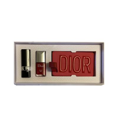 giftset lipstick and nail polish mini for Women 3pcs Dior