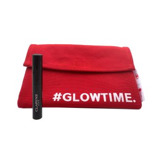 giftset mini mascara and makeup bag glowtime for Women 2pcs Clarins