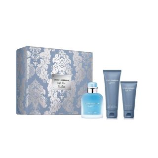 giftset Light Blue Eau Intense Pour Homme for Men 3pcs Dolce & Gabbana