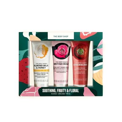 giftset hand cream soothing fruity floral for Women and Men 3pcs The Body Shop