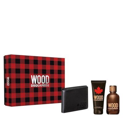 giftset Wood for Him Eau de Toilett for Men 3pcs Dsquared2