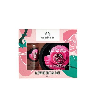 giftset body skin care glowing british rose for Women 2pcs The Body Shop