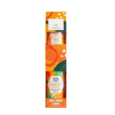 hair perfume giftset apricot and agave Women and Men 2 pcs The Body Shop