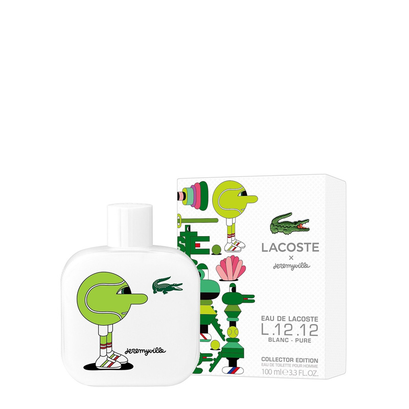 Eau de Lacoste L.12.12 Blanc Pure Collector Edition Pour Homme x Jeremyville Eau de Toilette for Men perfume fragrance Riah