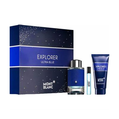 giftset Explorer Ultra Blue for Men 3pcs Mont Blanc