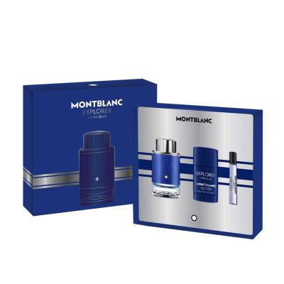 giftset Explorer Ultra Blue Eau de Parfum for Men 3 pcs Mont Blanc