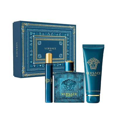 giftset Eau de Toilette Eros for Men 3 pcs Versace