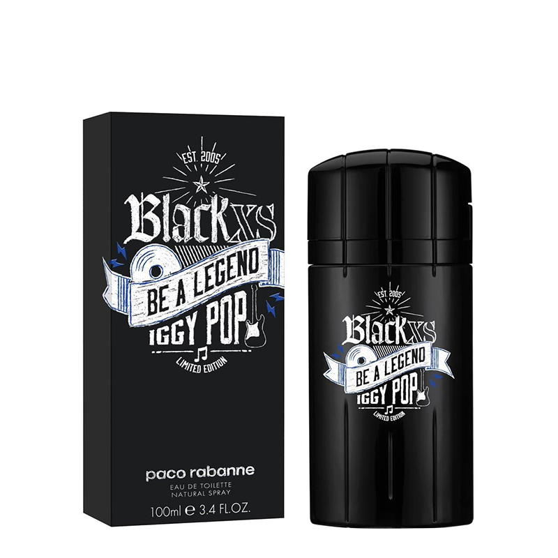 Black XS Be a Legend Iggy Pop Eau de Toilette For Men Paco Rabanne