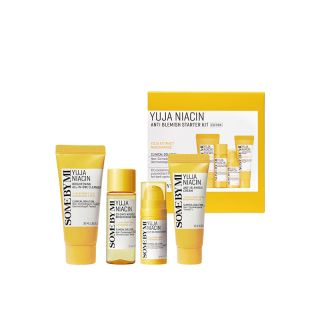 giftset Yuja Niacin Anti Blemish Starter Kit Women and Men 4 pcs some by mi