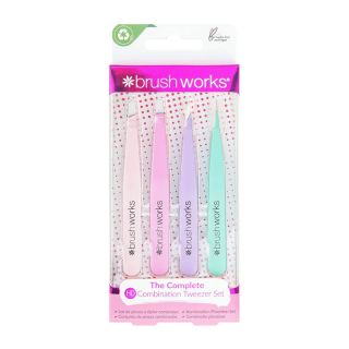 giftset complete tweezer set pastel Women 4 pcs Brush Works