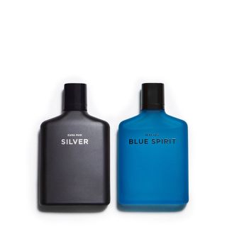 perfume giftset SILVER and BLUE SPIRIT Eau de Toilette for Men 2pcs Zara