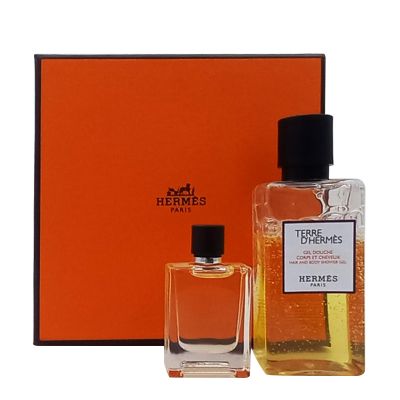 giftset shower gel & Terre d Hermes Eau de Toilette miniature for Men 2pcs Hermes