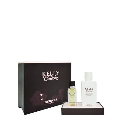 giftset body care and miniature Kelly Caleche Eau de Toilette for Women 2pcs Hermes